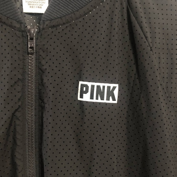 PINK by VS NWOT Perforated Bomber Jacket - Picture 3 of 6